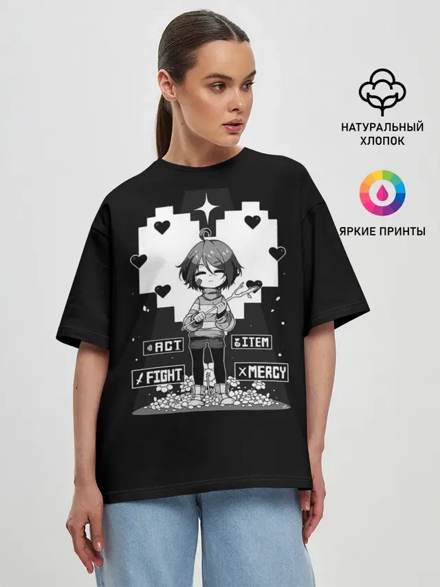 Женская футболка оверсайз