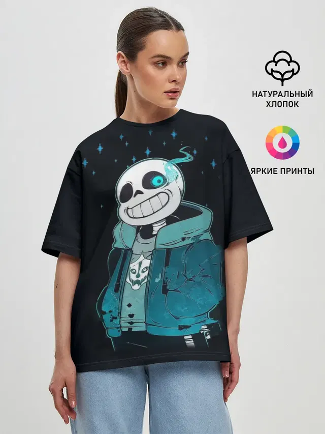 Женская футболка оверсайз