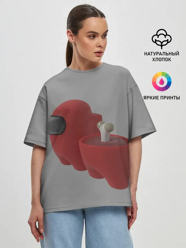 Женская футболка оверсайз