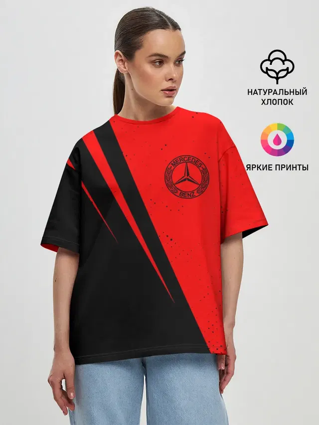 Женская футболка оверсайз