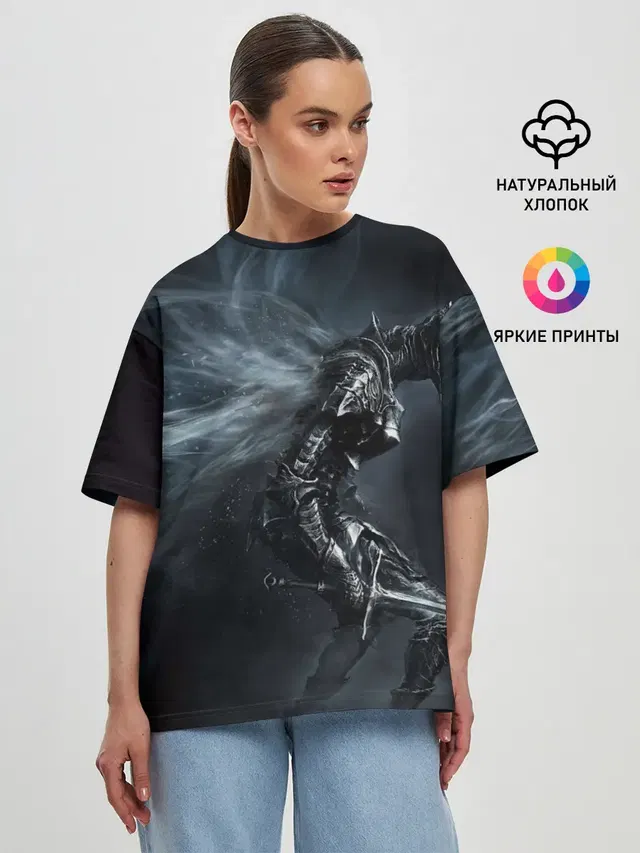 Женская футболка оверсайз