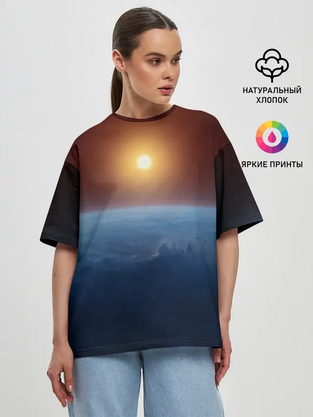 Женская футболка оверсайз
