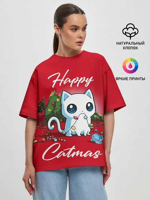 Женская футболка оверсайз