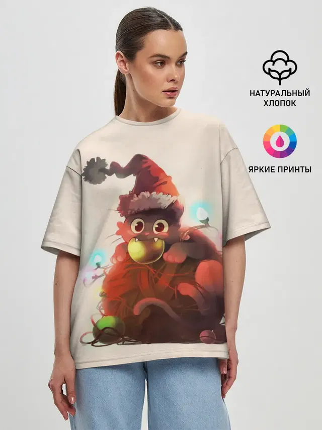 Женская футболка оверсайз
