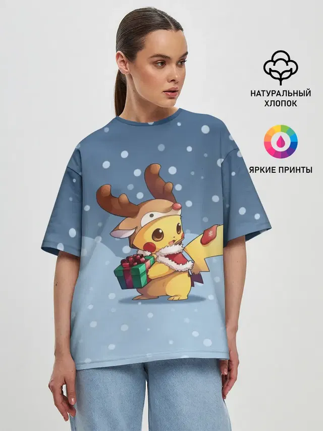 Женская футболка оверсайз