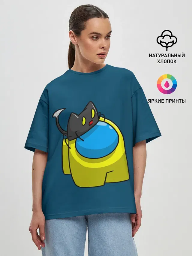 Женская футболка оверсайз
