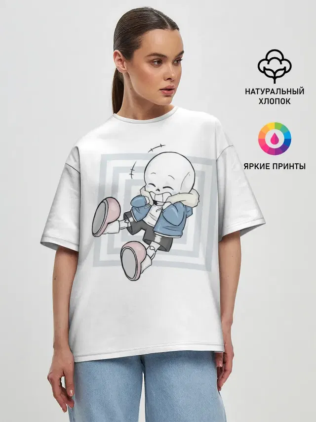 Женская футболка оверсайз