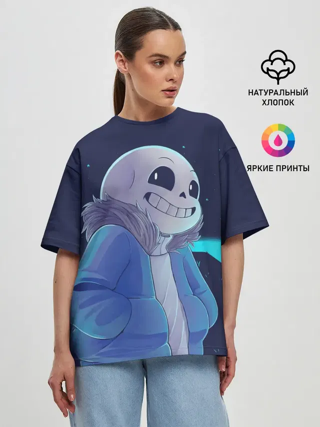 Женская футболка оверсайз