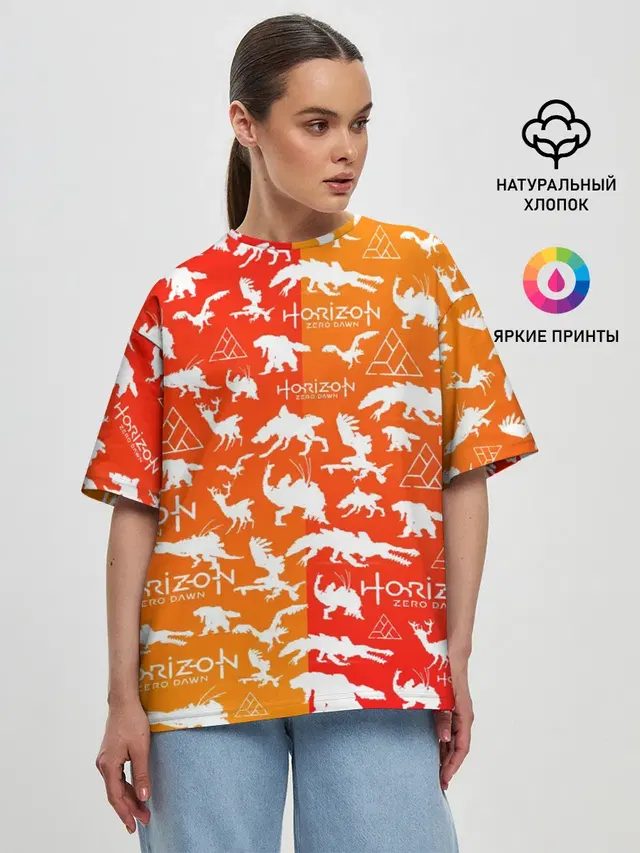Женская футболка оверсайз