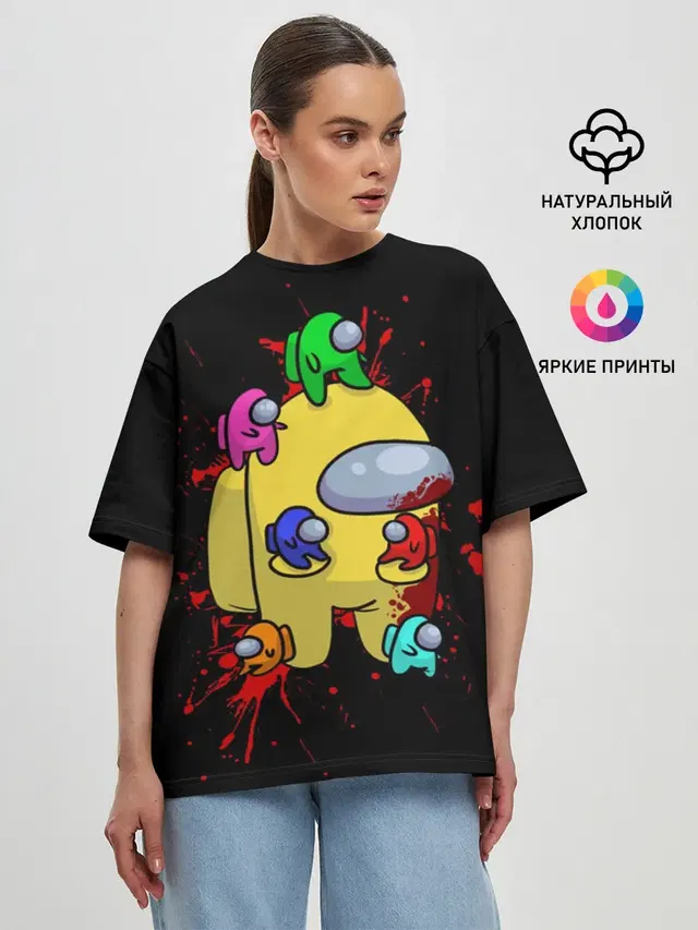Женская футболка оверсайз