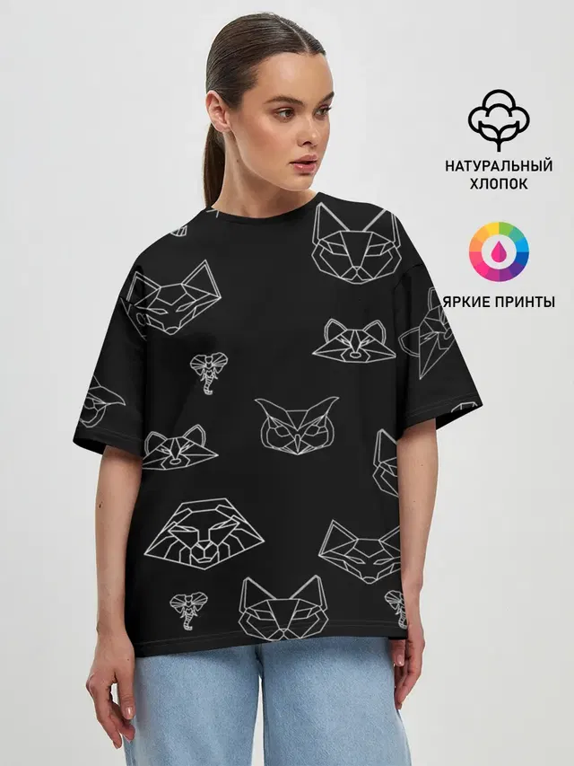 Женская футболка оверсайз