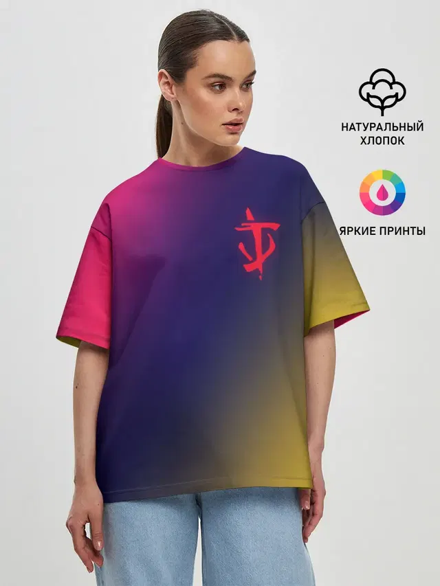 Женская футболка оверсайз