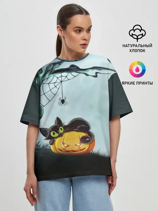 Женская футболка оверсайз