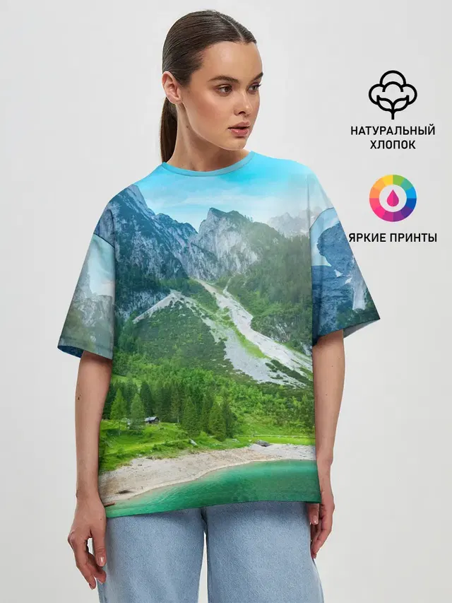 Женская футболка оверсайз