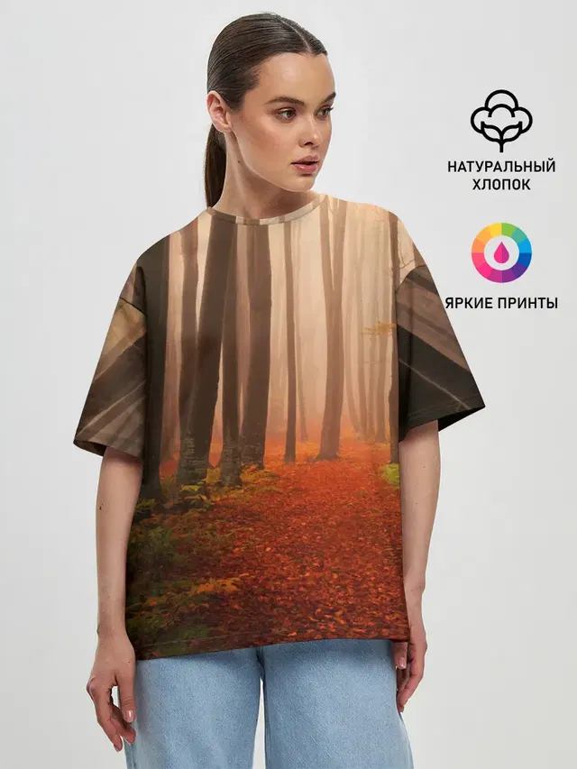 Женская футболка оверсайз