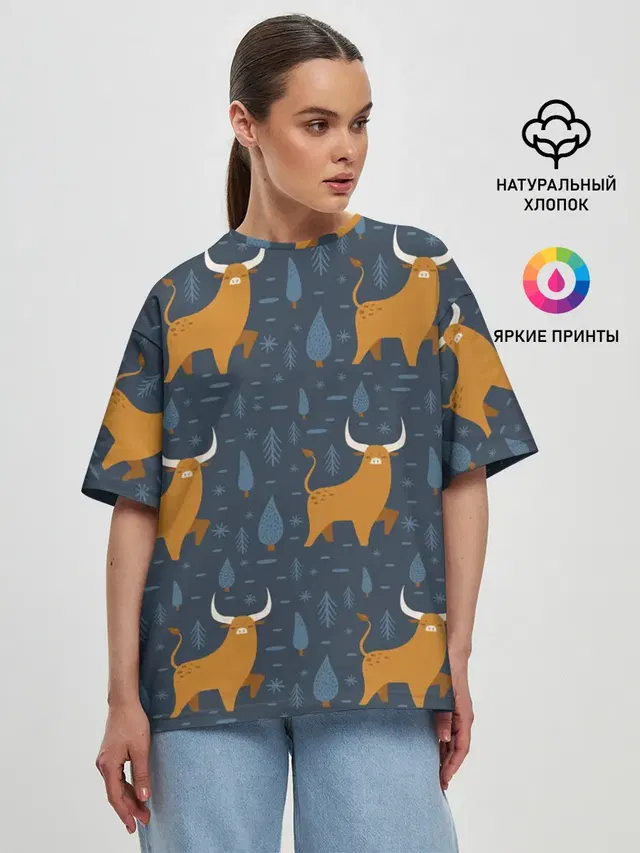 Женская футболка оверсайз
