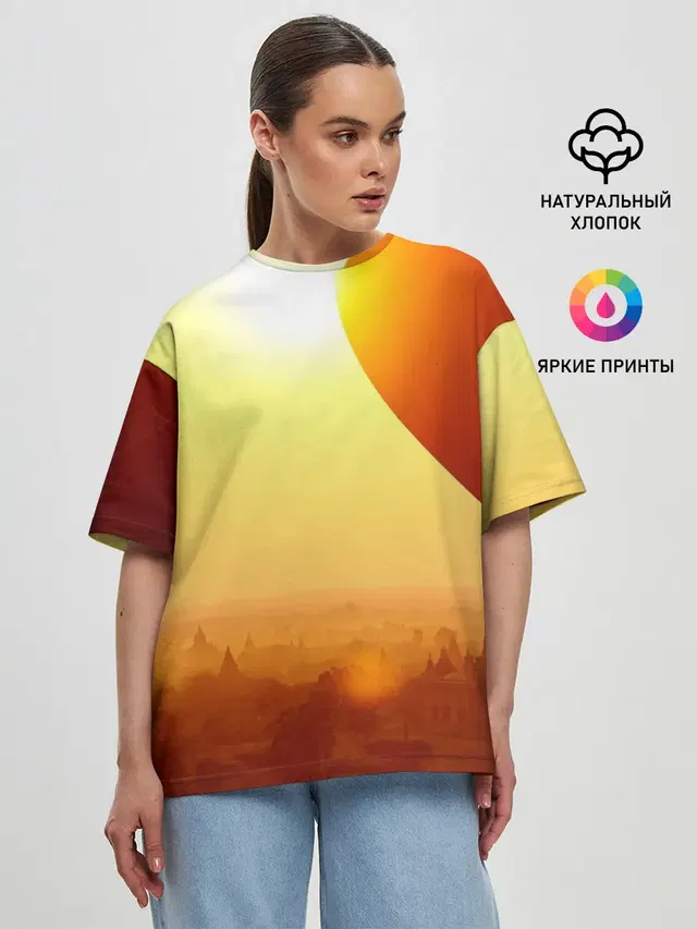 Женская футболка оверсайз