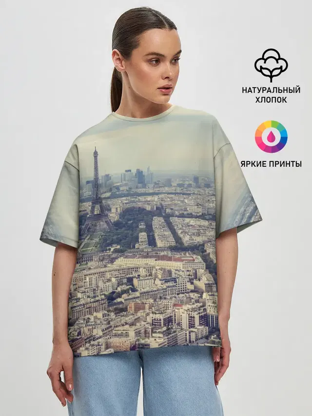 Женская футболка оверсайз