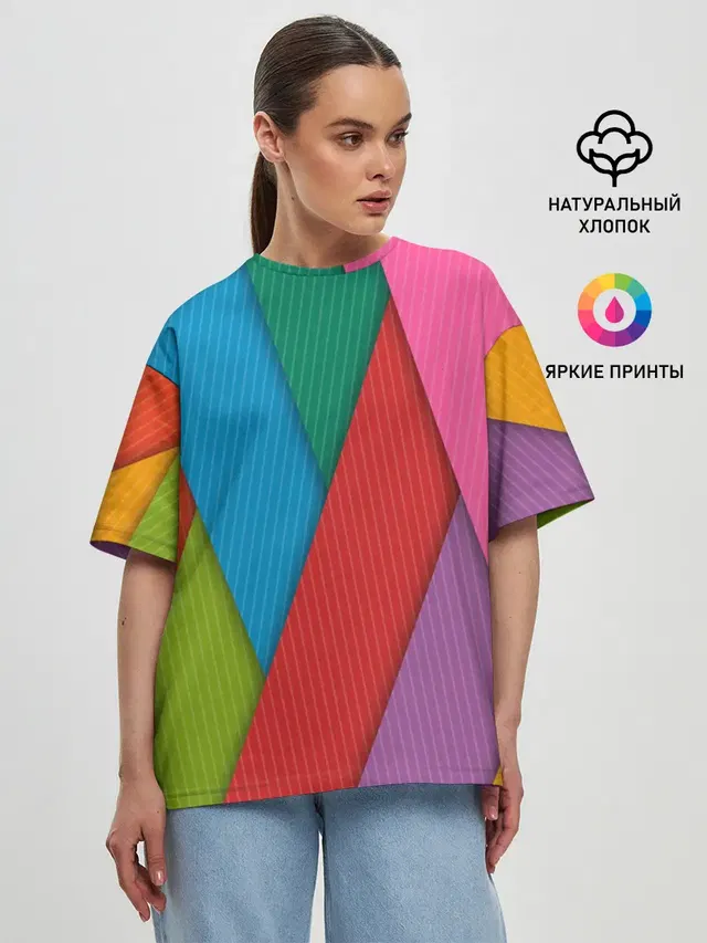 Женская футболка оверсайз