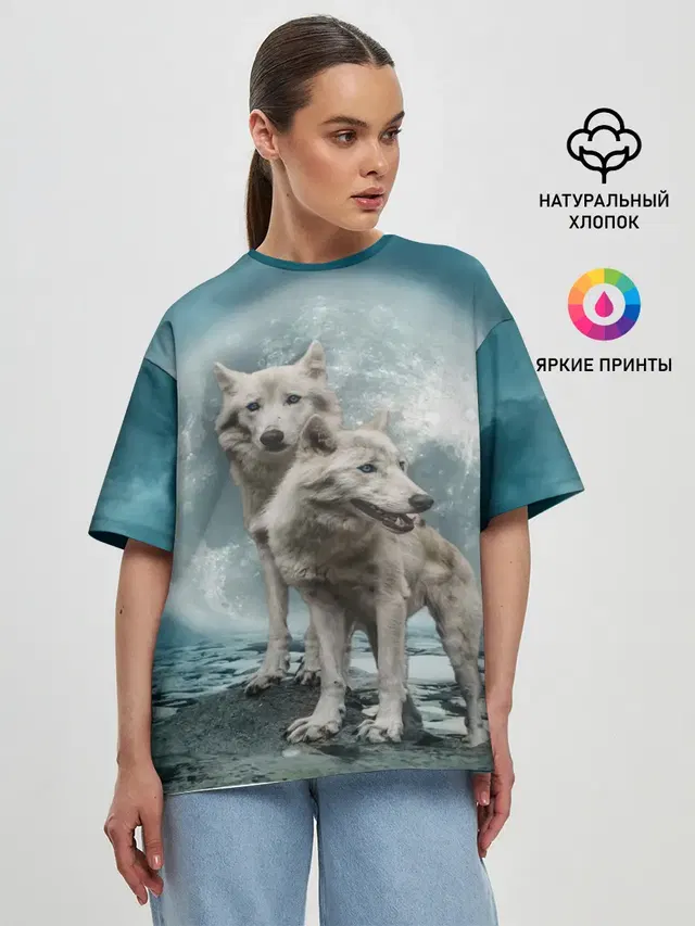 Женская футболка оверсайз