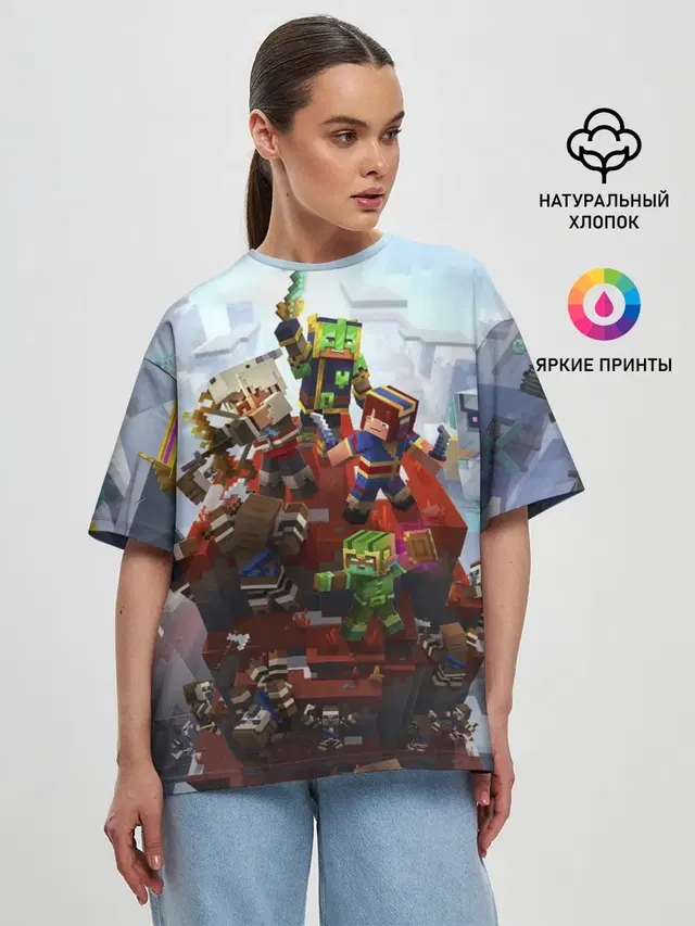 Женская футболка оверсайз
