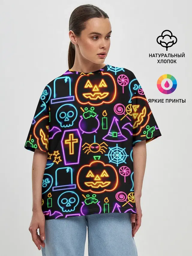 Женская футболка оверсайз