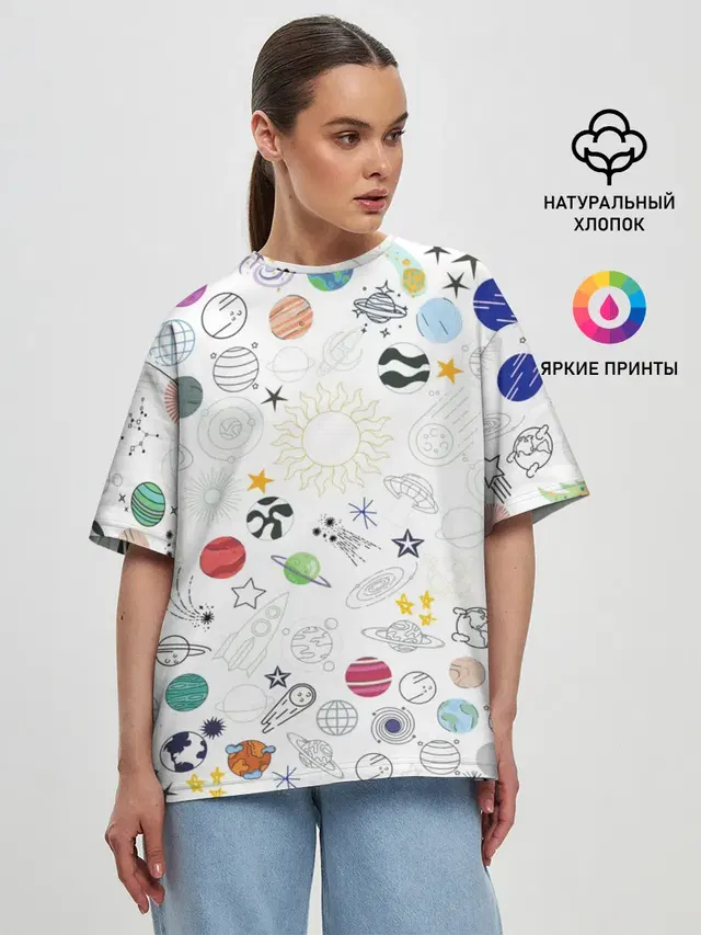 Женская футболка оверсайз