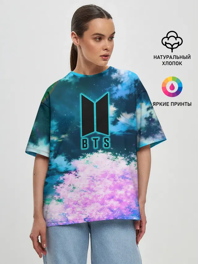 Женская футболка оверсайз