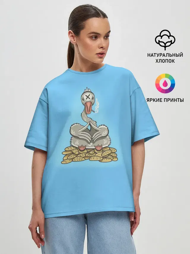 Женская футболка оверсайз