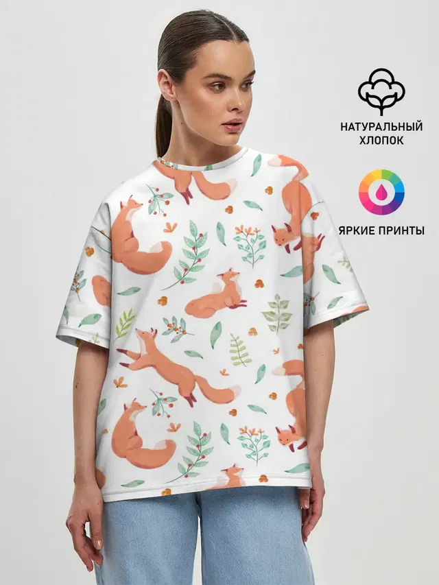 Женская футболка оверсайз