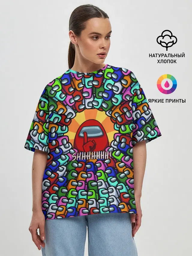 Женская футболка оверсайз