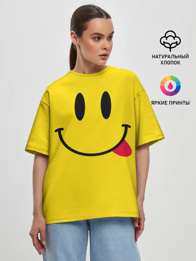 Женская футболка оверсайз