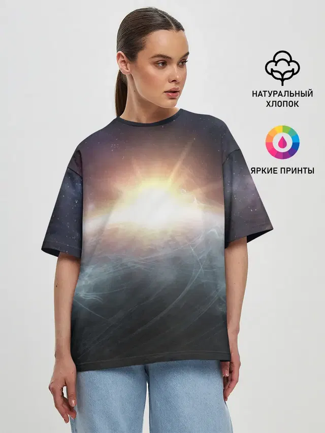 Женская футболка оверсайз