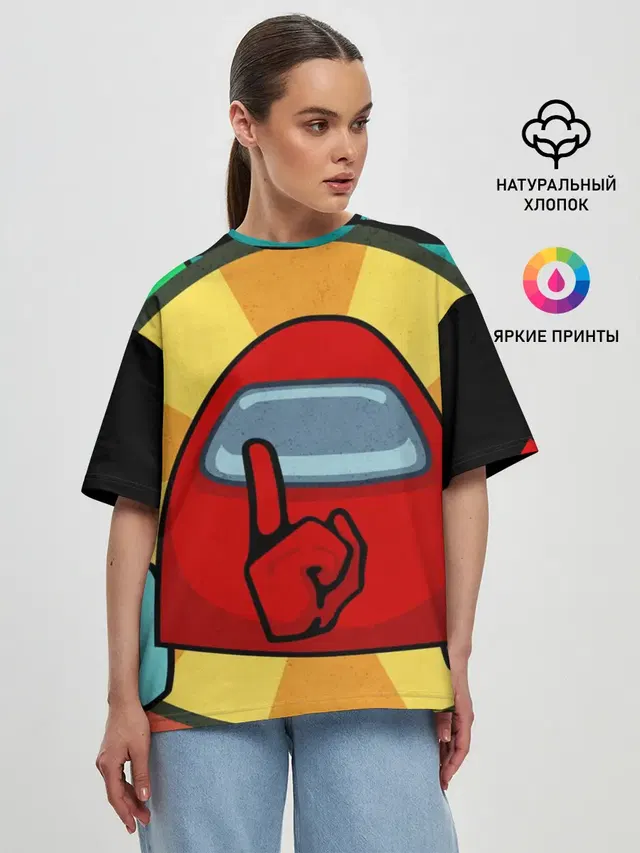 Женская футболка оверсайз