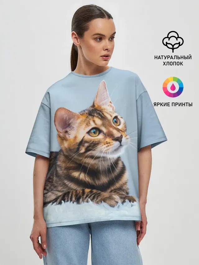 Женская футболка оверсайз