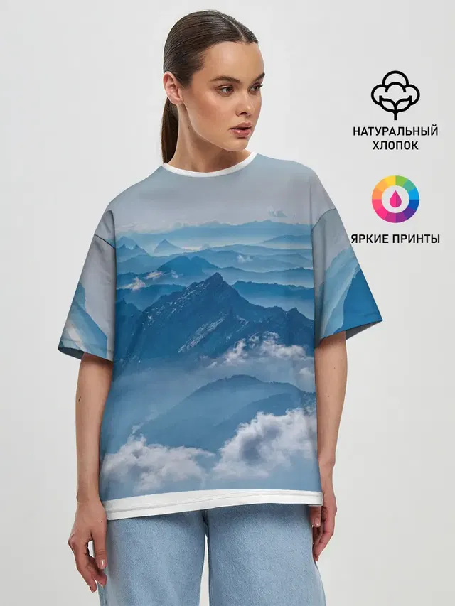 Женская футболка оверсайз