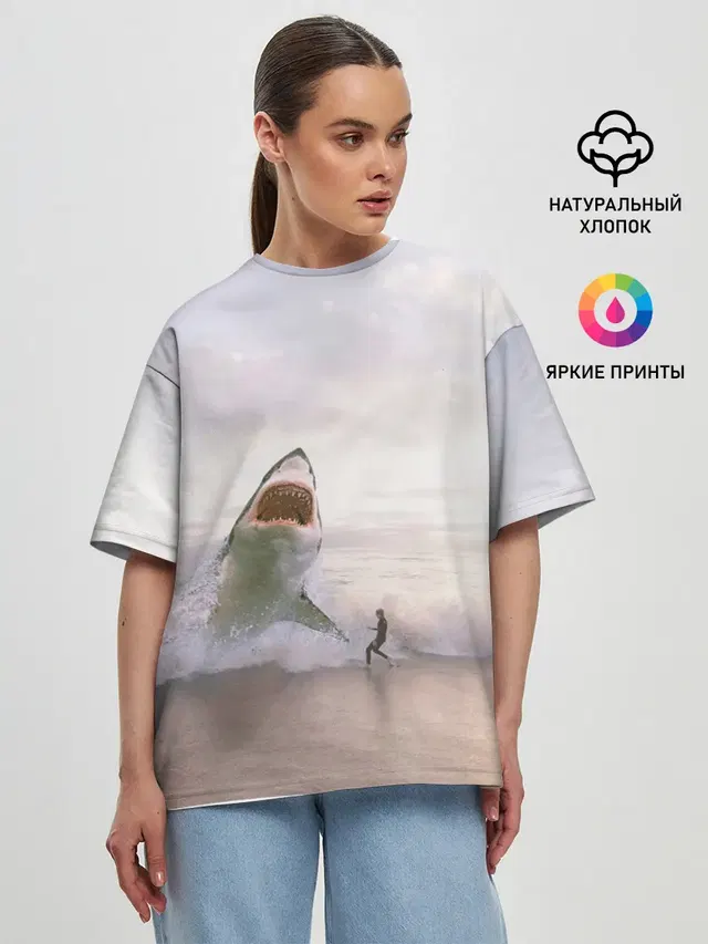 Женская футболка оверсайз