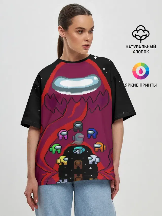 Женская футболка оверсайз