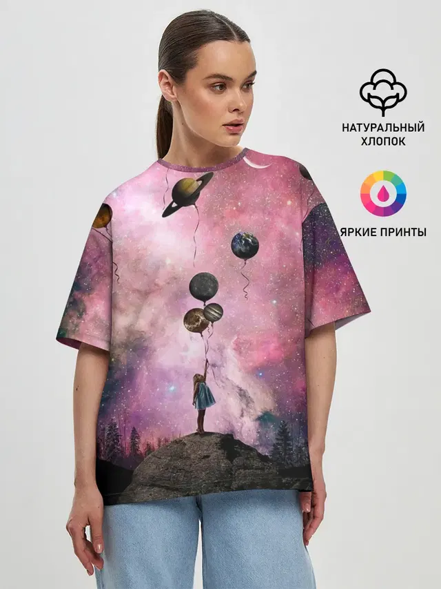 Женская футболка оверсайз