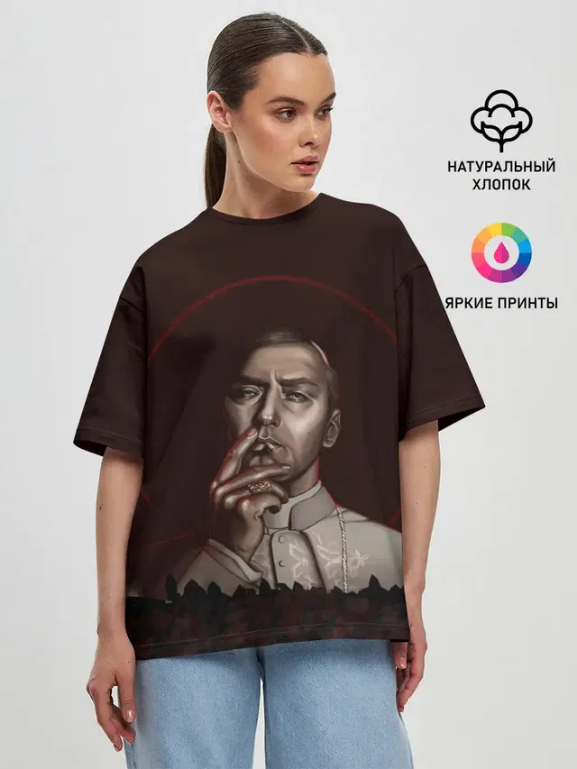 Женская футболка оверсайз
