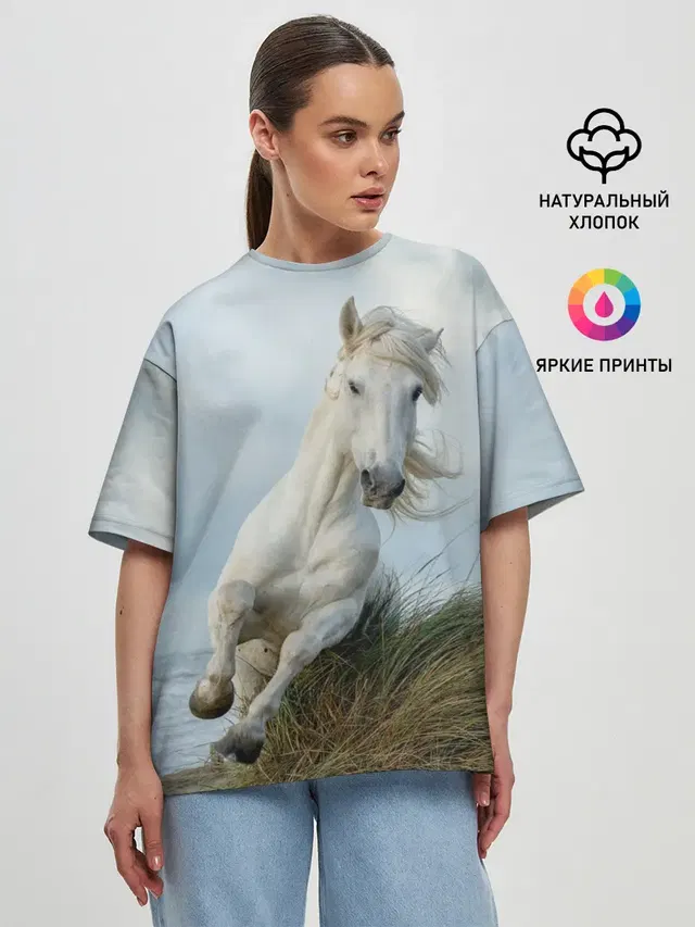 Женская футболка оверсайз
