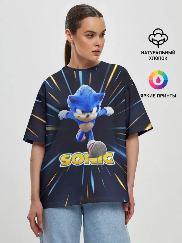 Женская футболка оверсайз