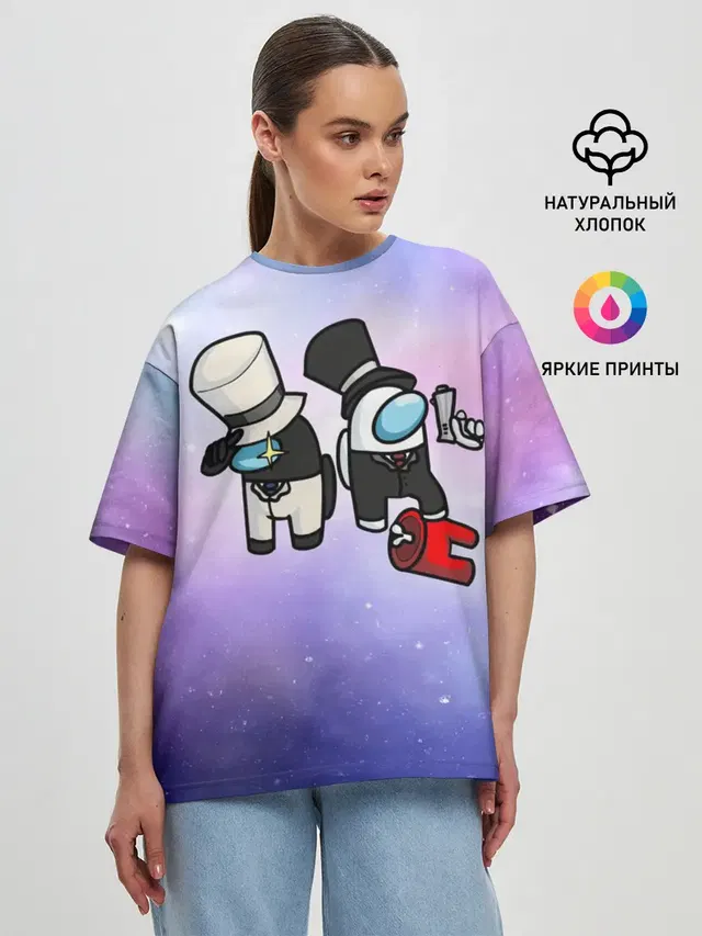 Женская футболка оверсайз
