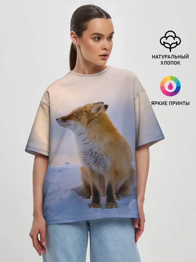 Женская футболка оверсайз