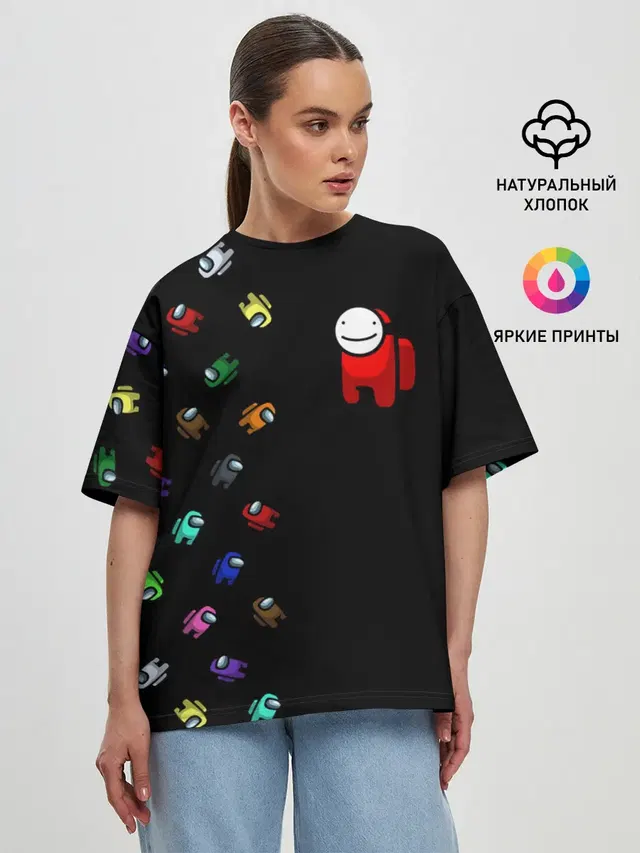 Женская футболка оверсайз