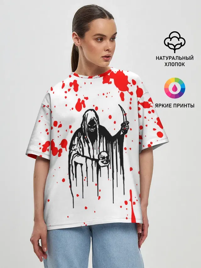 Женская футболка оверсайз
