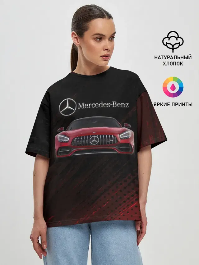 Женская футболка оверсайз