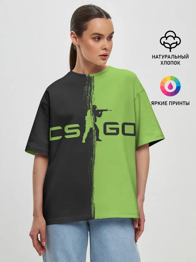 Женская футболка оверсайз