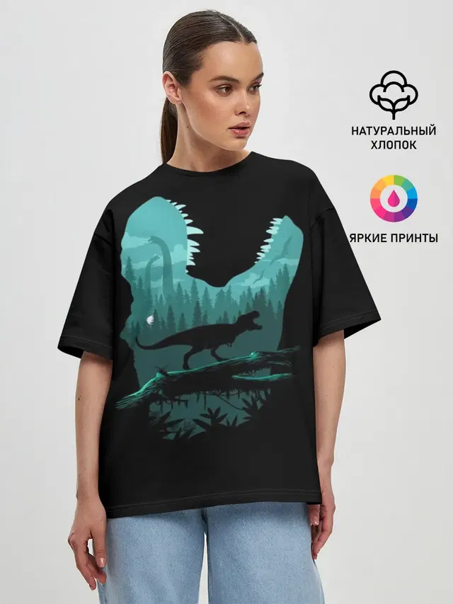 Женская футболка оверсайз