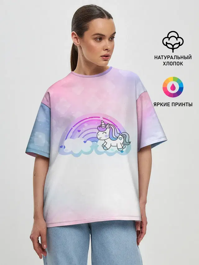 Женская футболка оверсайз